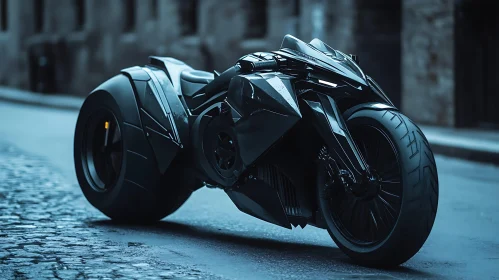 Sleek Metallic Motorcycle Design