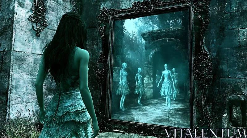 AI ART Mirror of Souls: A Haunting Reflection