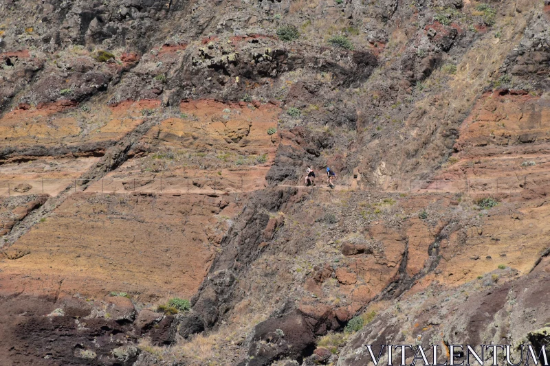 Rocky Cliffside Adventure in Madeira Free Stock Photo