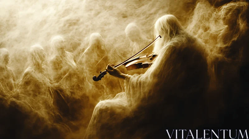 AI ART Sepia Tones Musical Spirits