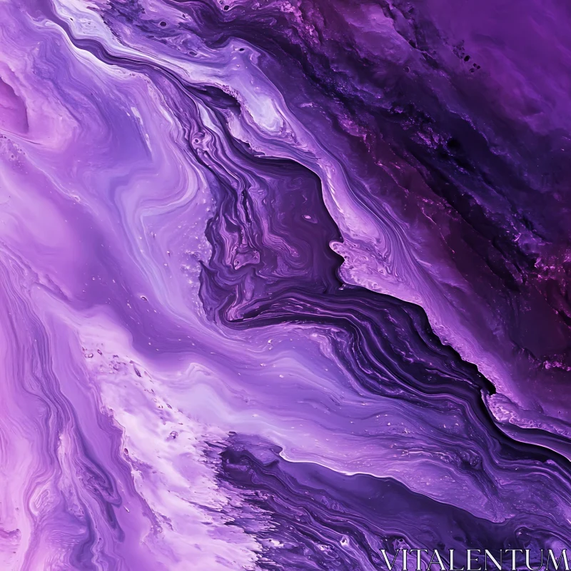 AI ART Hypnotic Purple Swirls in Abstract Art