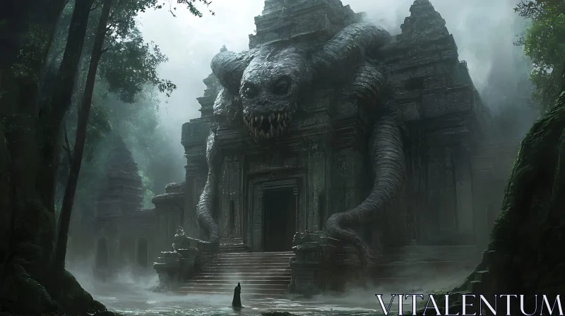 AI ART Forgotten Temple of the Beast