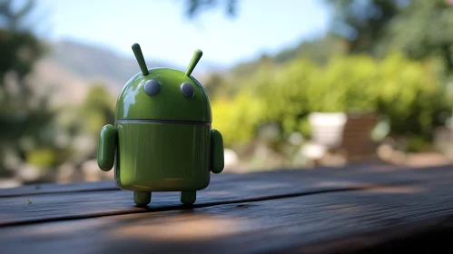 Android Robot Toy Outdoors