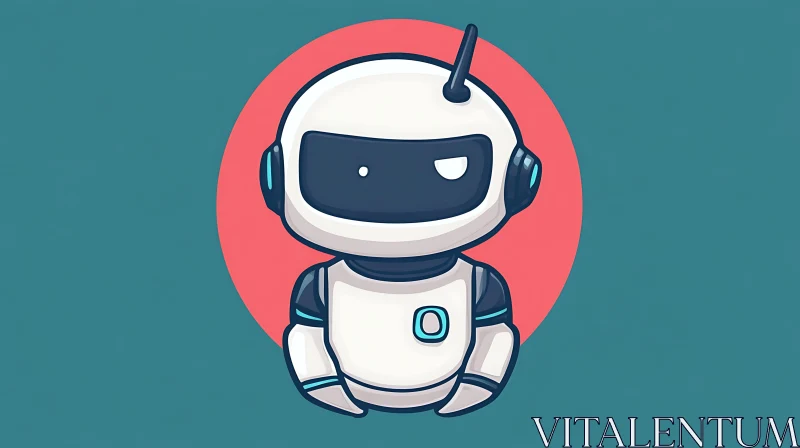 AI ART Friendly Robot Vector Art