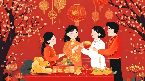 Festive Family Gathering for Lunar New Year