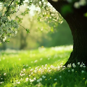 Tranquil Spring Meadow Scene