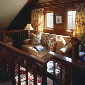 Comfortable Floral Couch by the Window