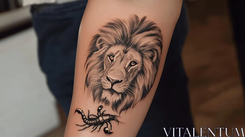 Detailed Animal Tattoo Artwork AI Image