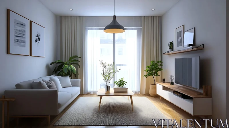 Modern Apartment Living Space AI Image