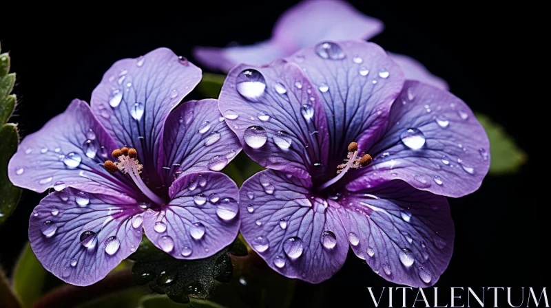 Luminous Contrast of Purple Flowers - Bloomcore Aesthetic AI Image