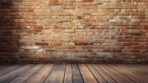 Weathered Brick and Wood Interior