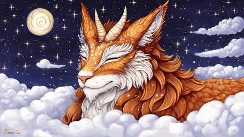 Fantasy Fox in Celestial Dreamscape