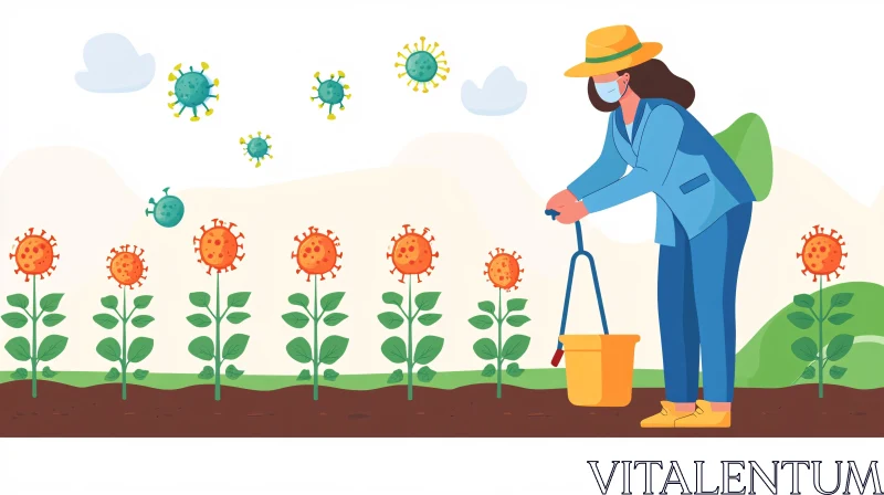 Gardening Against Viruses AI Image