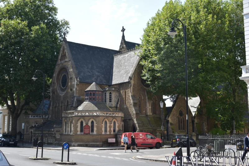 Charming Urban Church View Free Stock Photo