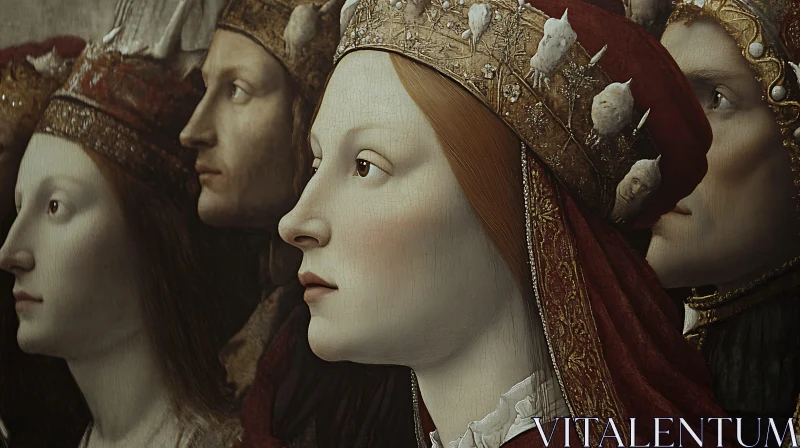 Renaissance Era Women Portrait AI Image