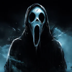 Chilling Scream Mask Portrait