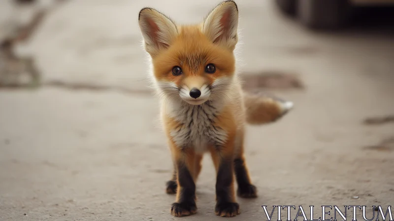 Charming Fox Cub Image AI Image