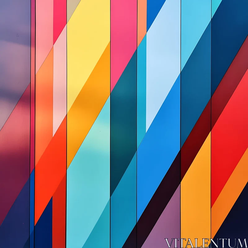 Geometric Colorful Lines Design AI Image