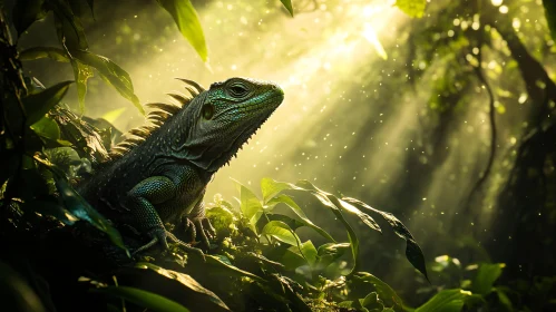 Lizard in the jungle