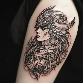 Valkyrie Arm Tattoo Art