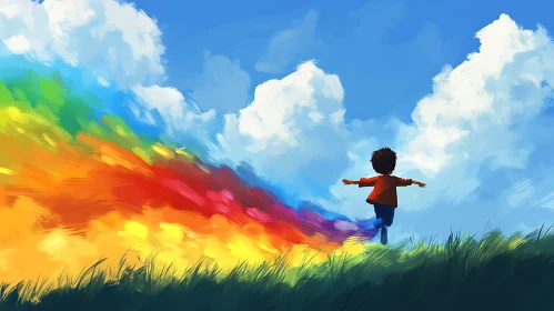 Rainbow Trail Childhood Joy Art