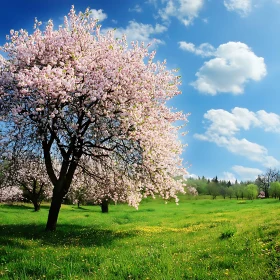 Spring Blossom Meadow Landscape