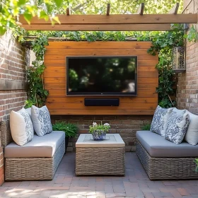 Comfortable Outdoor Patio with Entertainment