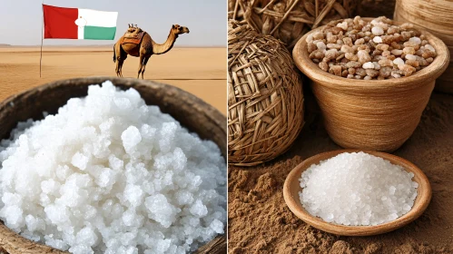 Desert Camel and Natural Elements