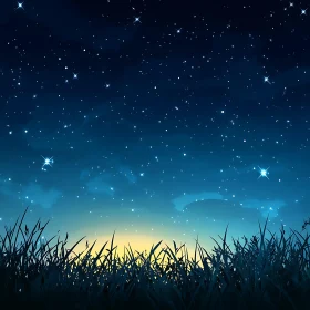 Night Sky and Grass