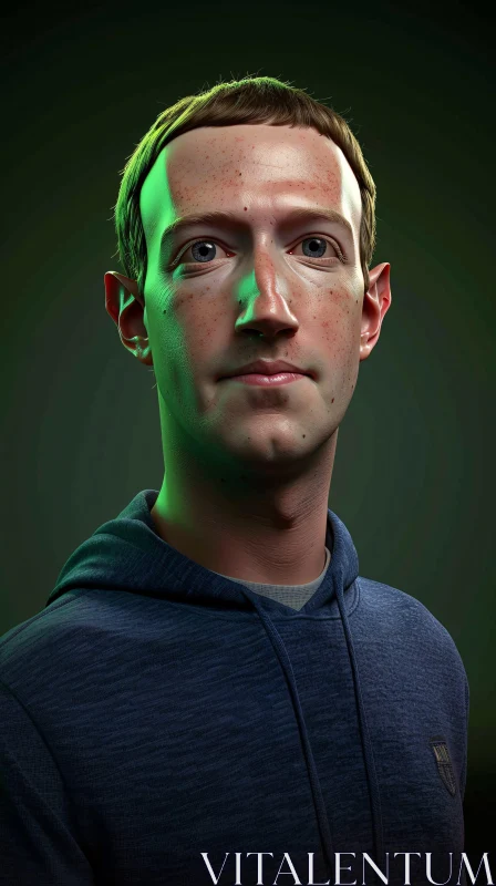 AI ART Detailed Portrait of Mark Zuckerberg