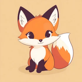 Cute Fox Cartoon Character