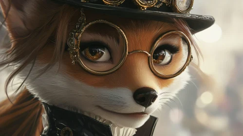Steampunk Fox Character Portrait