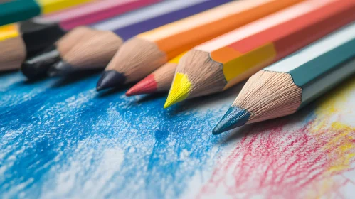 Close-Up of Colourful Pencils