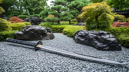 Zen Garden Katana Still Life