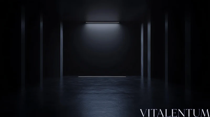 AI ART Abstract Dark Minimalism with Linear Illumination