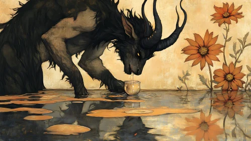 Shadow Beast at the Watering Hole