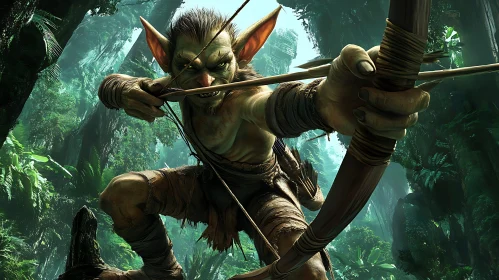 Forest Goblin Archer Ready to Strike