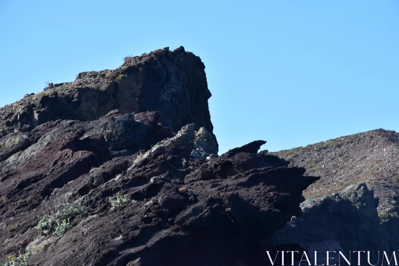 Rugged Volcanic Terrain Free Stock Photo