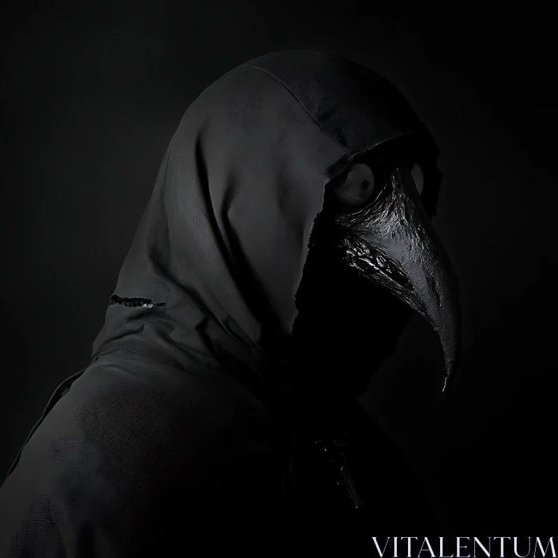 AI ART Mysterious Figure in Plague Doctor Mask