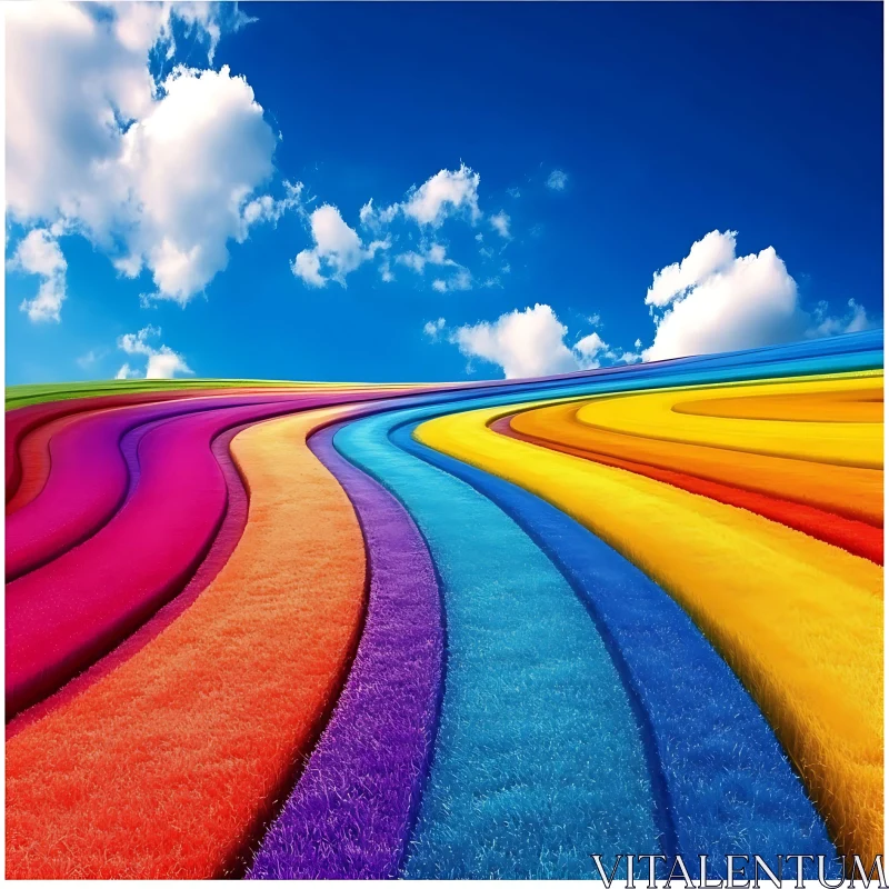 AI ART Rainbow Road to Happiness