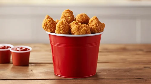 Bucket of Crispy Fried Chicken