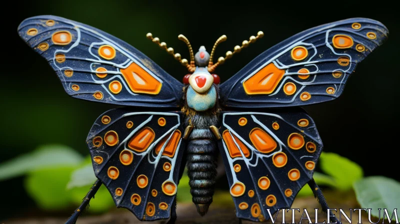 Colorful Butterfly Figurine - A Blend of Sci-Fi Baroque and Solarpunk AI Image