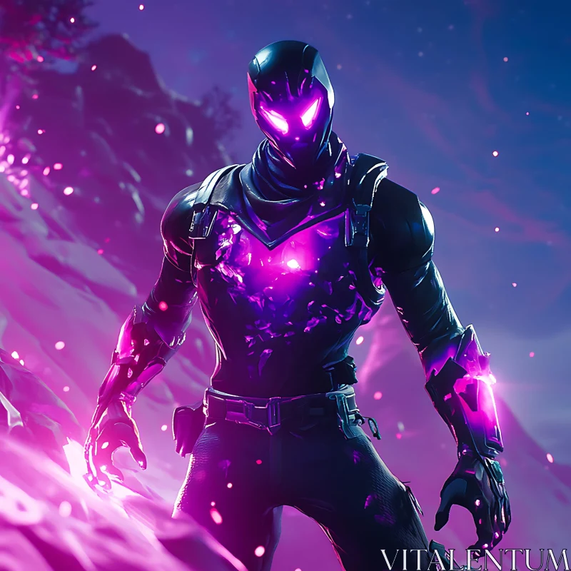 AI ART Glowing Fortnite Character