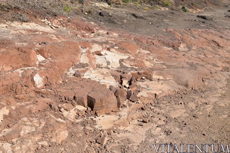 Layered Rock Terrain Free Stock Photo