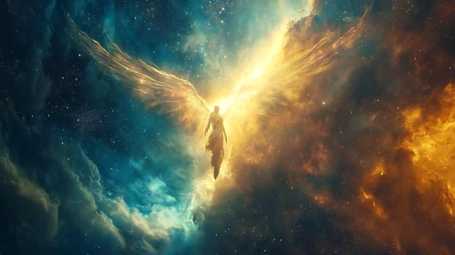 Winged Figure Ascending to the Heavens