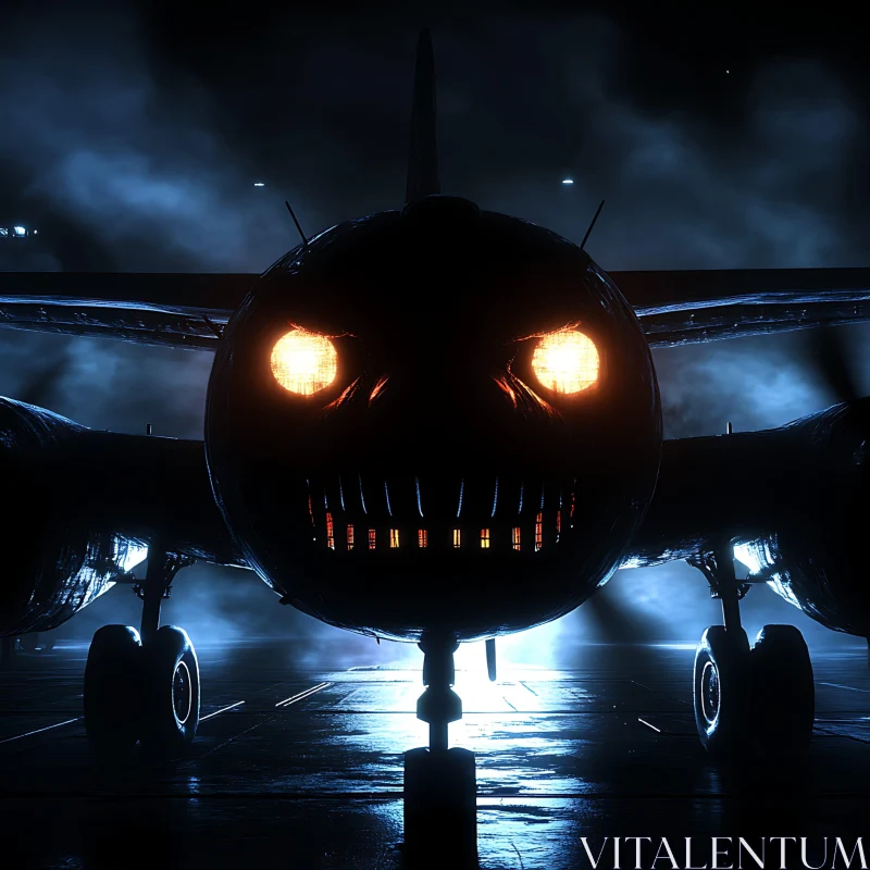 Nightmare of the Skies: A Monster Plane AI Image