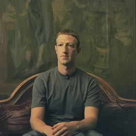 Mark Zuckerberg Reflective Portrait