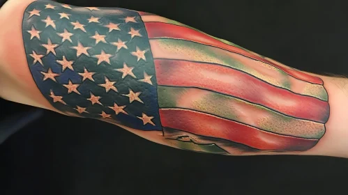 Patriotic American Flag Tattoo