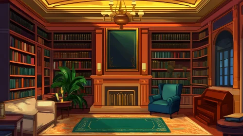 Classic Library Interior