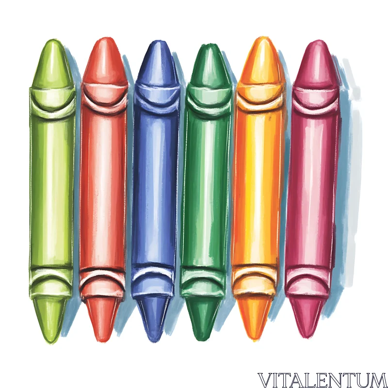 AI ART Spectrum of Crayons - Artistic Expression